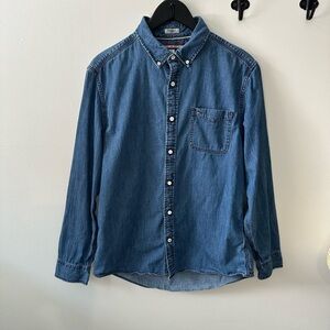 Tommy Hilfiger Dark Blue Casual Button Down Denim Shirt